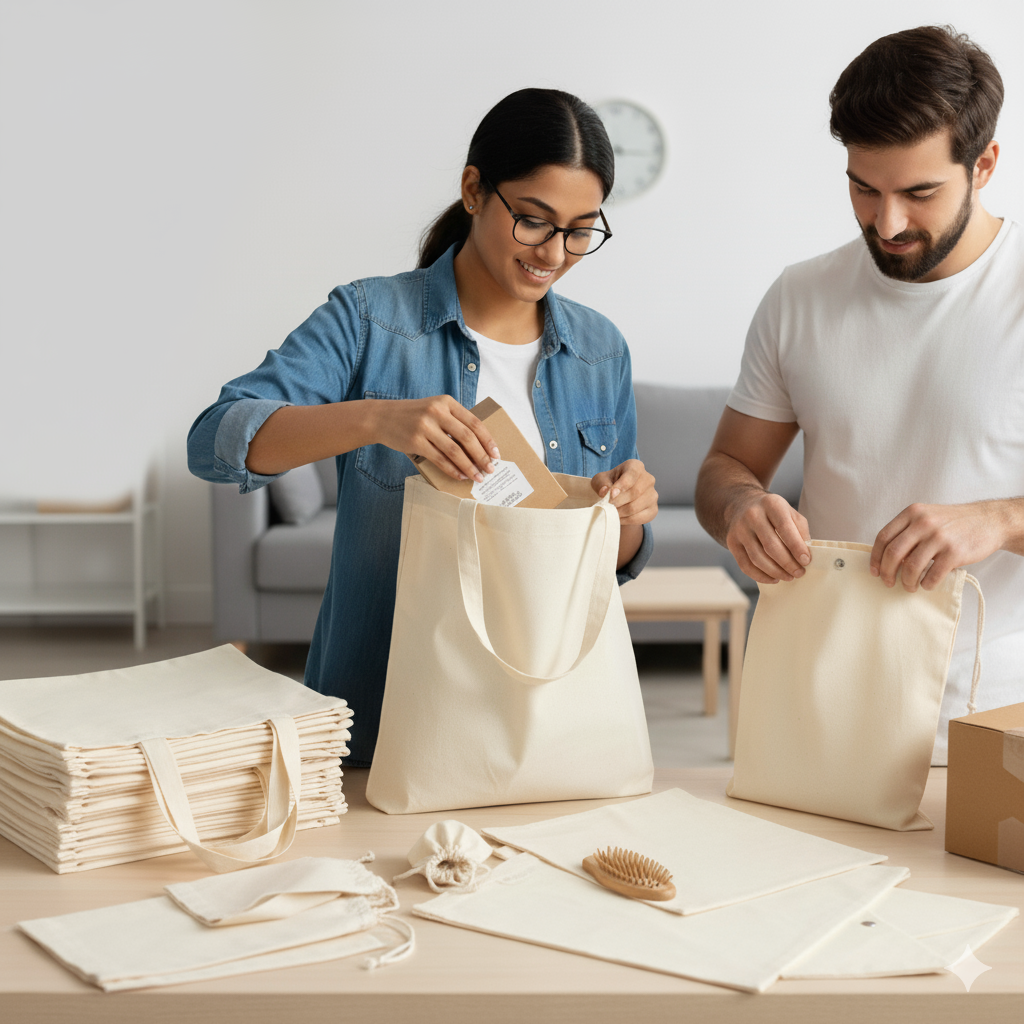 canvas cotton carry bag manufacturer for retail stores